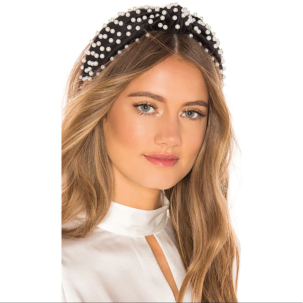 Lele Sadoughi Canvas Pearl Headband